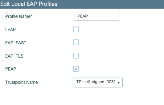 Edit local eap profiles