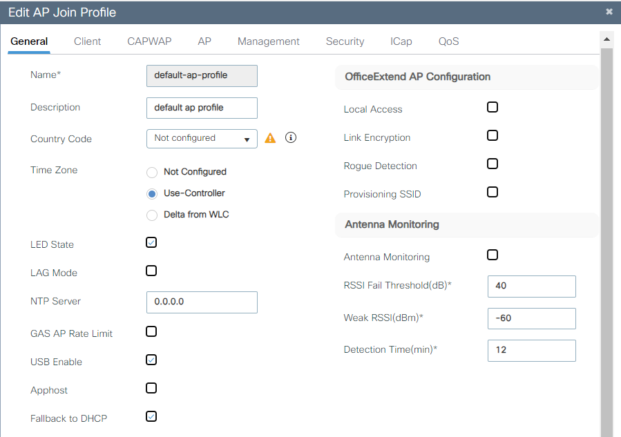 Default AP Join Profile