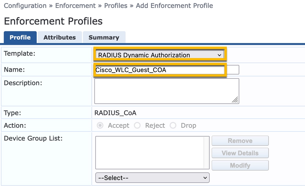 cppm_profile_coa_generalコマンド