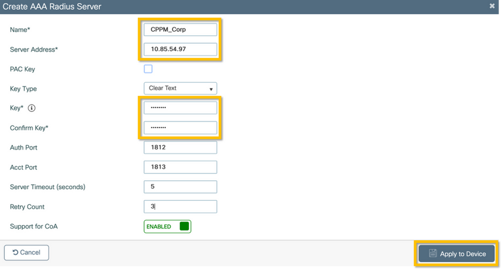 4. AAA Radius Server