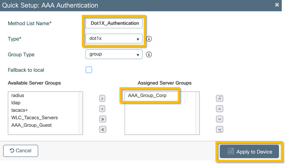 6. AAA Authentication Method