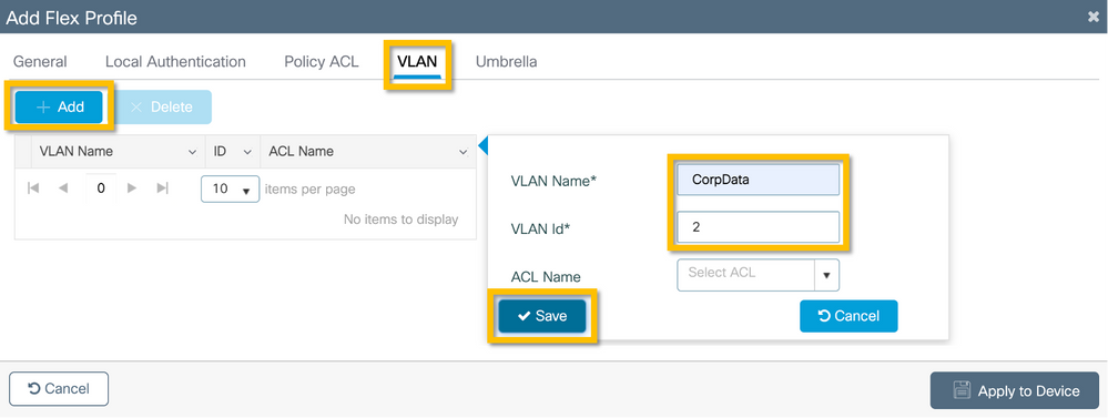 16. Flex Profile - VLAN - Add