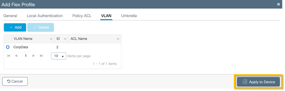 17. Flex Profile – VLAN – Apply