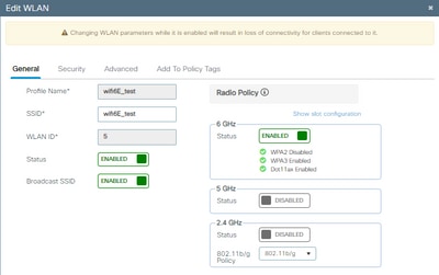 Configurazione base WLAN