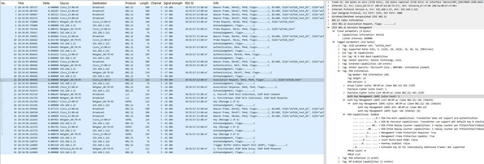 WPA3 SAE + FT NetGear A8000 - Zuordnungsanfrage