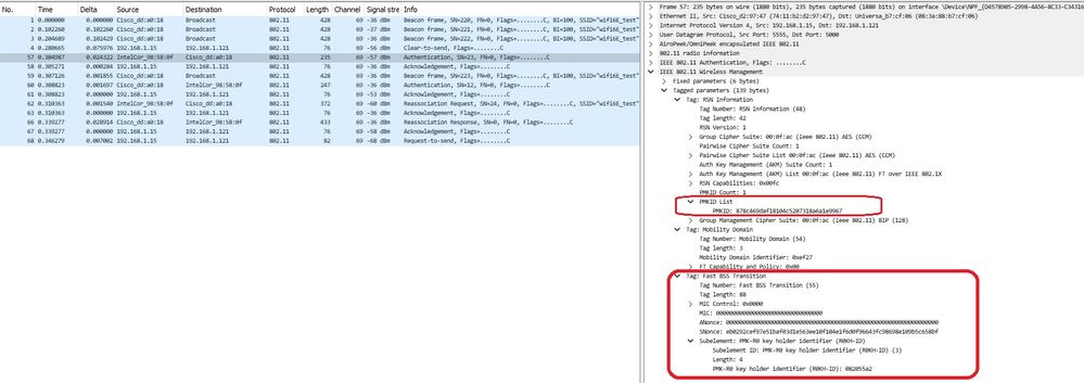 WPA3 Enterprise 802.1x-SHA256 + FT Roaming-Ereignis