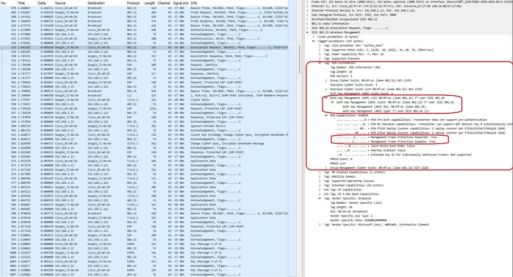 WPA3 Enterprise 802.1x-SHA256 + FT Pixel 6a - Zuordnungsanfrage