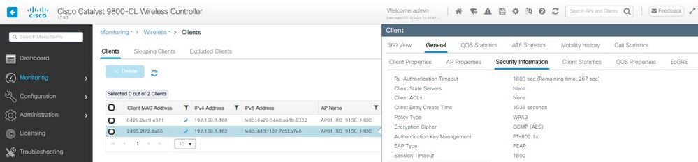 WPA3 Enterprise 802.1x-SHA256 + FT Pixel 6a Client-Details