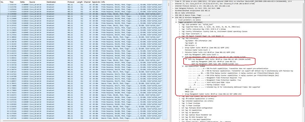 WPA3企业GCMP256 SUITEB192-1x信标