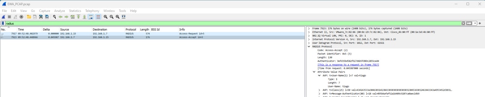 EWA Radius authentication