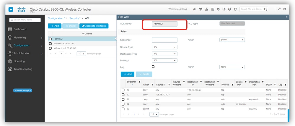 Redirect ACL verification