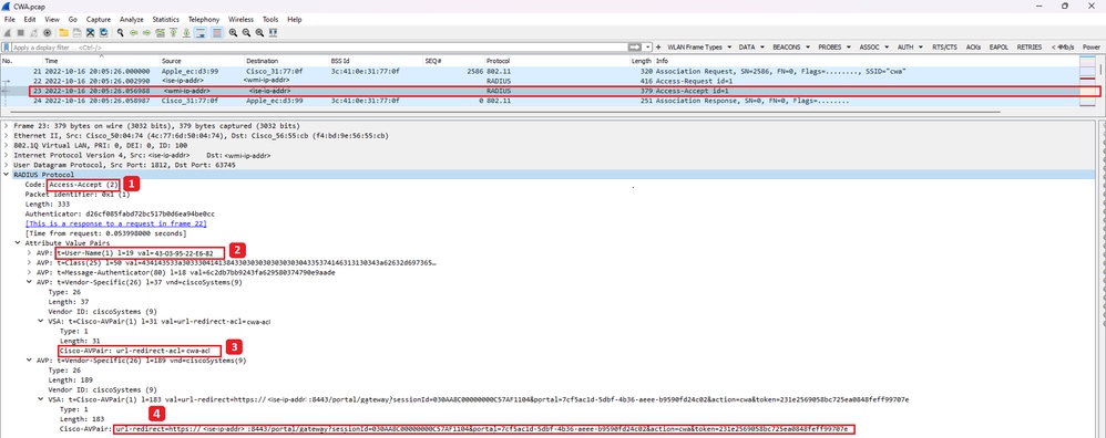 Analyse des Access-Accept-Pakets