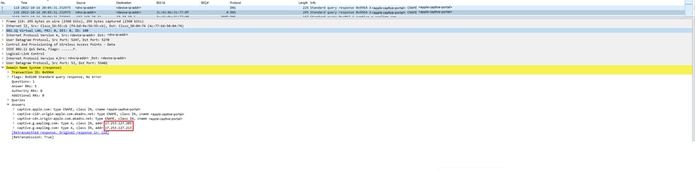 تم حل عنوان IP بواسطة خادم DNS