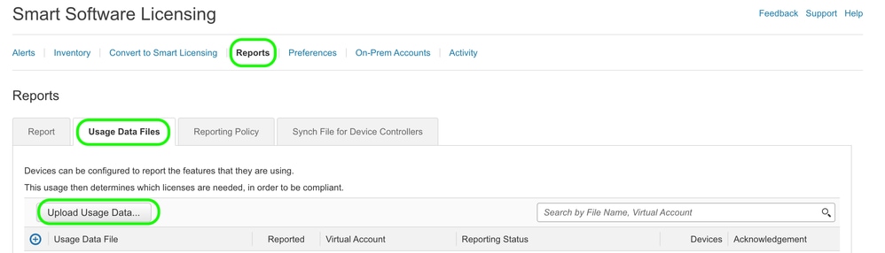 Upload usage data on CSSM