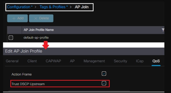 Trust DSCP setting