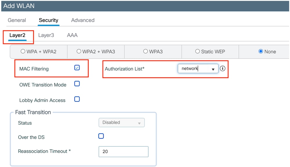 أمان طبقة WLAN 2