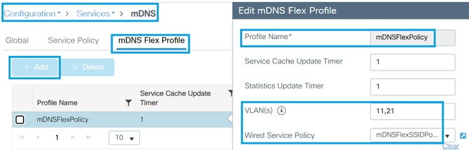 创建mDNS FlexConnect配置文件