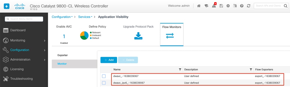 Configurazione del monitoraggio del flusso con l'agente di raccolta NetFlow esterno