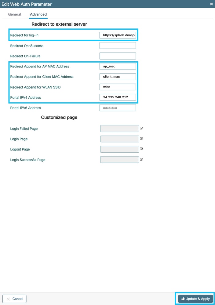 Redirect Parameters in the Parameter Map