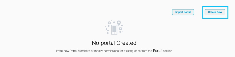 Leere Portalseite zu DNS-Spaces