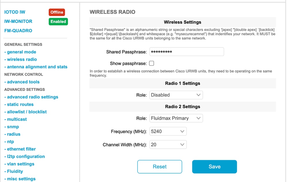 Wireless-Einstellungen