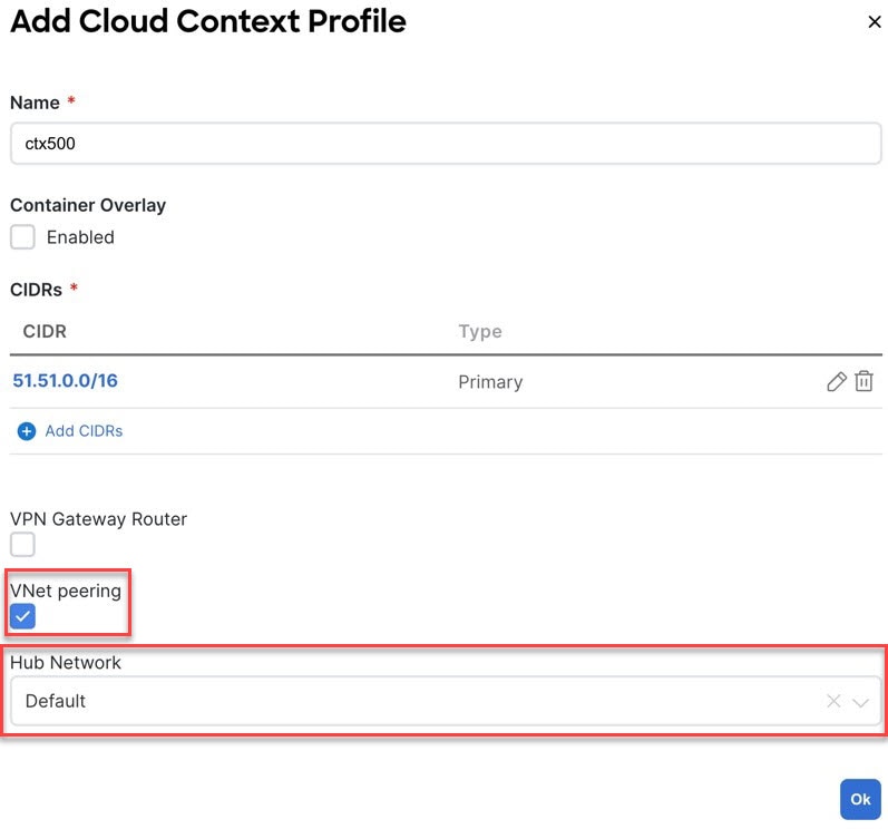 Enable VNET Peering.