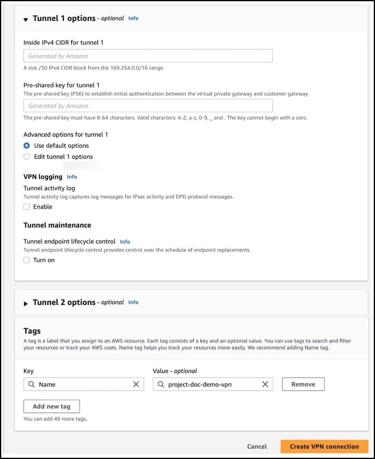 VPN Connection in AWS