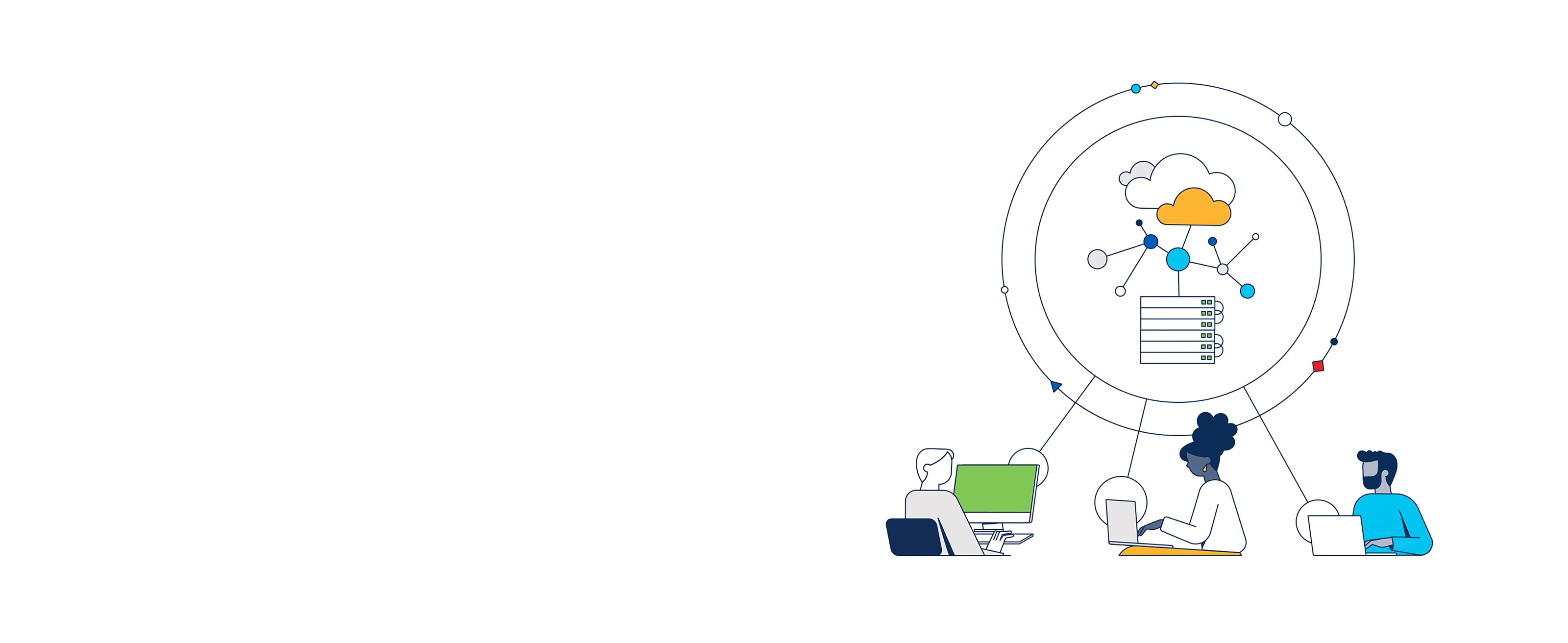 插图：用户使用运行 Cisco FSO 的网络，畅享更卓越的应用体验