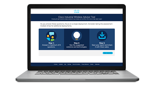 Cisco Industrial Wireless advisor tool screen