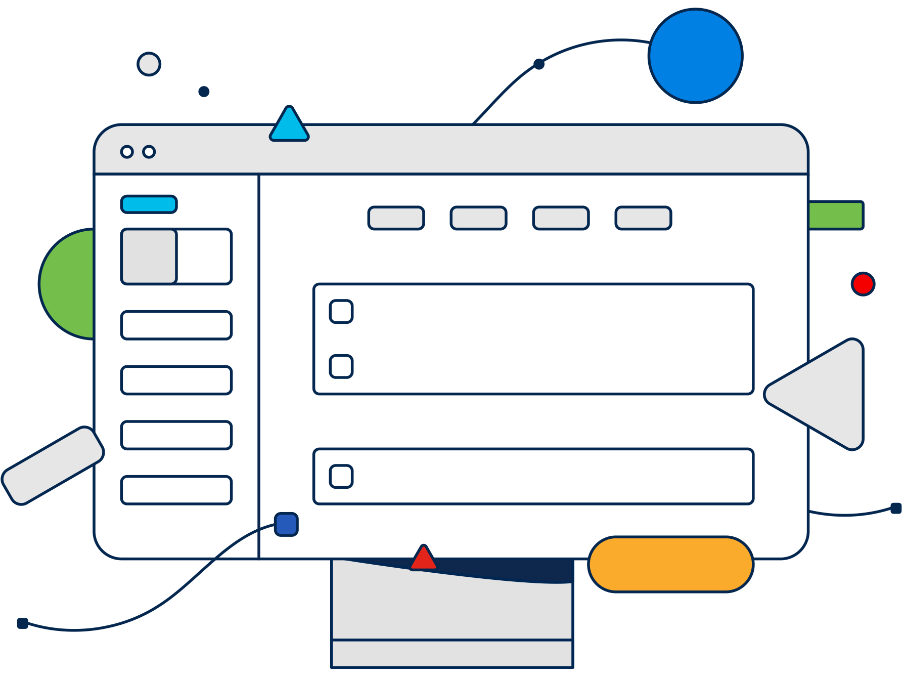 Illustration representing many layers of data fuelling FSO