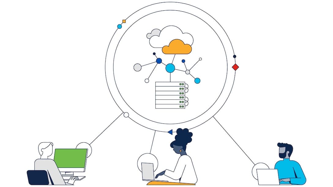 Illustration representing many layers of data fueling FSO