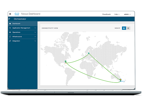 Interface de Nexus Dashboard Orchestrator