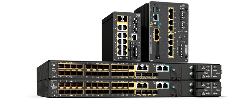 Cisco Industrial Ethernet switches in various form factors